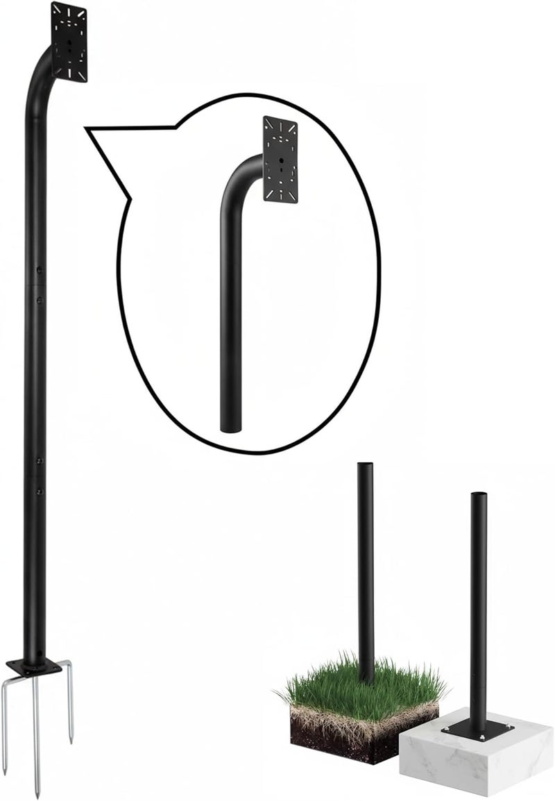 Mindoub 66" Heavy-Duty Aluminum Keyboard Post Mount, Two Installation Modes(Stake-in/Concrete Embedment) Wired and Wireless Keypad Mount,Easy to Installation - Image 1
